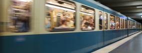 Fahrende U-Bahn