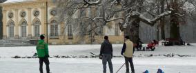 Amalienburg im Winter Schlittschuh