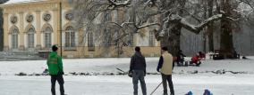 Amalienburg im Winter Schlittschuh
