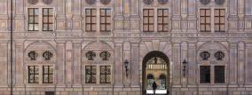 Bemalte Fassade der Residenz